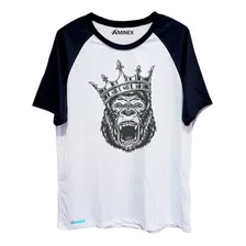 Camiseta Camisa Confortável Gorila Rei Ótimo Caimento Aminex