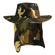 Chapéu Camuflado Pescador Proteção Pescoço E Nuca