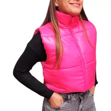 Chaleco Mujer Barbie Inflable Puffer Abrigo Moda Corto