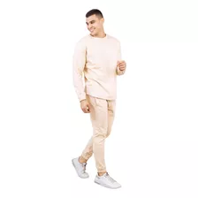 Conjunto Moletinho Masculino Blusa Sem Capuz E Calça Punho