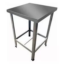 Mesa Bancada Industrial De Trabalho Tampo Inox 55x55 Cm