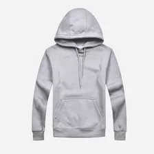 Polera Hoodie Promo Temporada Hombre Y Mujer Gris