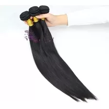 Cabelo Humano Liso Virgem Tela Castanho 60cm 100g Promoção