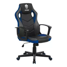 Cadeira Gamer Hunter Evolut Preto E Azul Eg908-azl