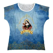 Camiseta Blusa Santa Rita Bata Baby Look Rainha Do Brasil