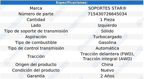 Soporte Transmisin Izquierdo Cx-7 L4 2.3l Turbo 07-12 Foto 2
