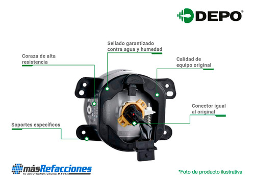 Faro Niebla Volkswagen Golf Gti 2015 - 2017 Con Leds Izq Rxc Foto 3