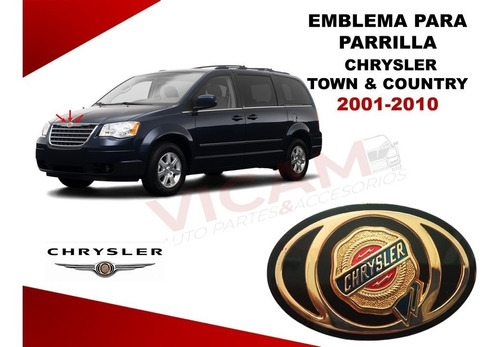 Emblema Para Parrilla Chrysler Town \u0026 Country 2001-2010 Foto 2
