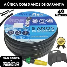 Mangueira Jardim Flat Black Luxor 40mts Flex Com Suporte