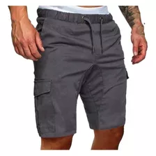 Bermuda Short Casual Playa Bolsas Cargo Gabardina 903 Str