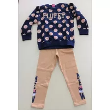 Conjunto Infantil Feminino Inverno Fluffy 207623