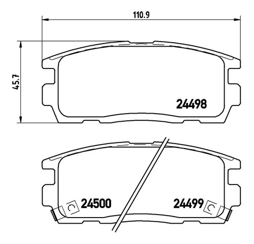 Set-4 Balatas Traseras Saturn Vue 3.5l V6 2008 Brembo Foto 2