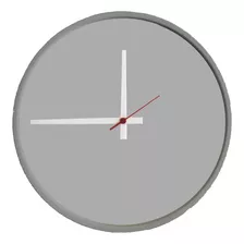 Relógio Round Cinza Mostrador Cinza Matt Ponteiro Branco 50