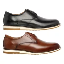 Sapato Masculino Couro Legitimo Kit 2 Oxford Confortavel