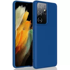 Funda De Silicona Para Samsung Galaxy S21 Ultra 5g - Azul
