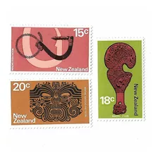  Nueva Zelanda 1971 Arte Maori Serie 3v Mint Compl 527/29 