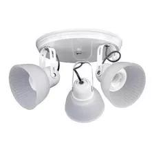 Aplique Spot Blanco Apto Ventilador 3 Luces Con Movimiento