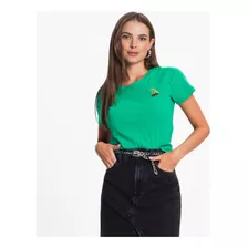 Blusa Feminina Com Bordado De Cereja Loverly Verde