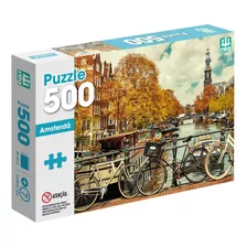 Jogo Quebra Cabeça Amsterdã Puzzle Paisagem Holanda 500peças