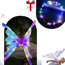 2 Piezas De Alas De Hadas Con Luz Led Para Niños Y Mujeres