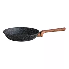 Frigideira Indução Antiaderente Não Gruda Wooden 22 Cm Euro Cor Preto