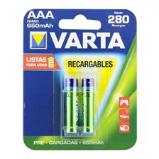 Pilas Bateria Recargable Varta Triple Aaa Listas Para Usar