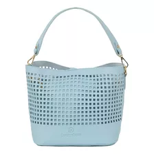 Bolsa Crossbody Para Mujer Lucentzza 2-en-1 Corte Laser Color Azul