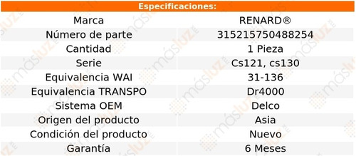 Porta Diodos Alternador Delco Cutlass Calais 3.3l V6 89/91 Foto 4