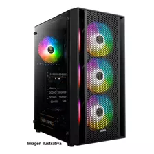 Gabinete Mid Tower Gamdias Aura Gc2 Argb Atx Vidrio Templado Color Negro