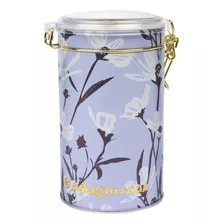 Tarro Grande Flowers Blue & White Almacenador De Té 8 Oz