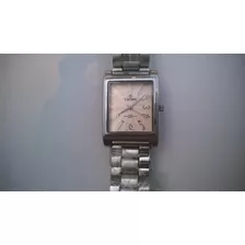 Reloj Crown Rectangular Malla De Acero Nuevo Excelente