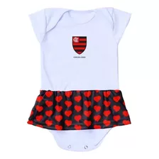 Body Saia Do Flamengo De Bebê Menina Vestido Baby Original