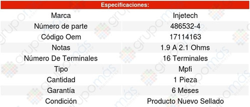 Inyector Combustible Mpfi Sonora 8cil 5.7l 00/02 8294549 Foto 2