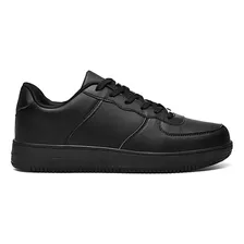 Tênis Masculino Casual Colegial All Black Confortavel 