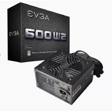 Fuente Gamer 600w Evga 80+ White W2 100-w2-0600 80 Plus Color Negro