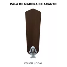 Ventilador De Techo De Madera Con Luz Led Windlux Cami