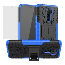 Funda Bumper Con Atril Y Vidrio Templado Para Redmi 9