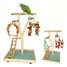 Percha De Madera Natural Árbol Para Loros Pepe´s Toys 