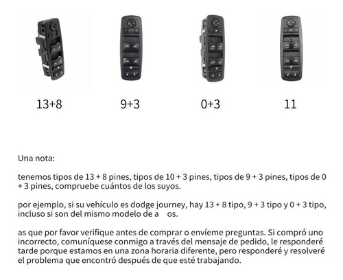 Interruptor De Ventanilla Para Dodge Grand Caravan 2008-2011 Foto 3