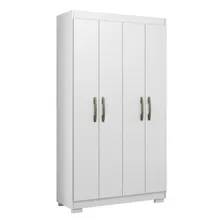 Guarda Roupa Solteiro Bem Mm 4 Portas Cor Branco