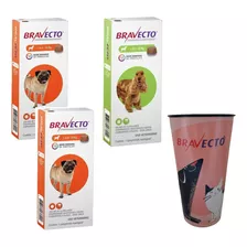 Combo Bravecto 2 4,5 A 10kg + 1 10a20 Antipulga Carrapato