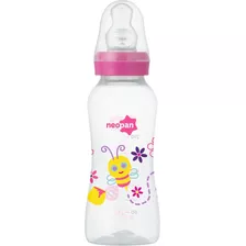 Mamadeira Neopan Panforme 250ml Bico Chato Rosa