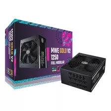 Fuente Cooler Master Mwe Gold V2 1250w Full Modular Atx 3.0 Color Negro