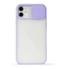 Funda Generica Para iPhone Silicona Traslucida Tapa Camara 