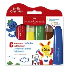 Marcador Extra Jumbo Faber-castell Little Creatives X6 Color Color Multicolor