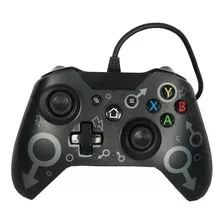 Controle Joystick Xbox One Preto Com Fio Vibra Pc Window Cor Cinza