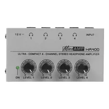 Microamp Ha400 Amplificador Audífonos Estéreo 1 Input 4 Ch