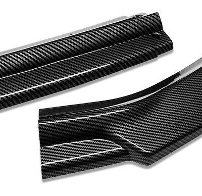 [3pcs] For 18-21 Vw Golf Carbon Fiber Look Front Bumper Spd1 Foto 3