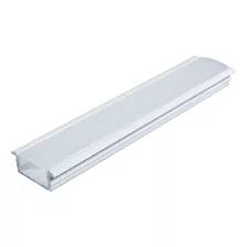 Perfil De Led Embutido Em Alumínio Com Difusor 22mmx8mm 3m Cor Da Luz Perfil De Led Embutir Branco