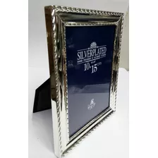 Portarretratos Metal Con Baño De Plata Silver Plated 10x15 